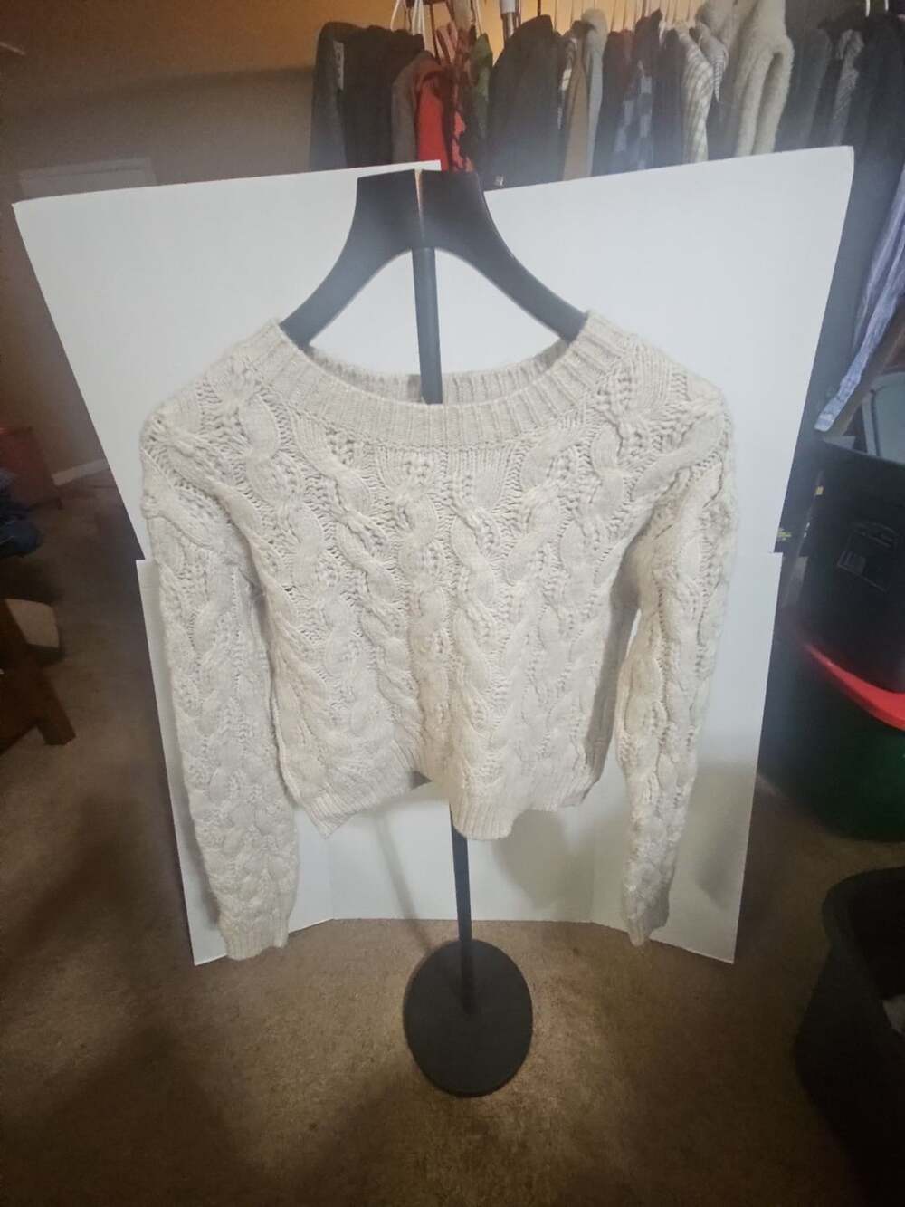 Jessica Simpson Cable Knit Sweater Size XS Cream